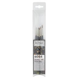 Da Vinci Colineo Synthetic Kolinsky Sable Brushes - Set of 5, Mini Detail Set 4054, in pack