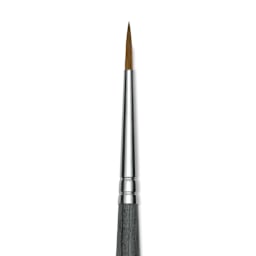 Da Vinci Colineo Synthetic Kolinsky Sable Brush - Round, Size 1, Short Handle (close-up)