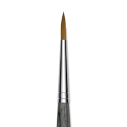 Da Vinci Colineo Synthetic Kolinsky Sable Brush - Round, Size 4, Short Handle (close-up)