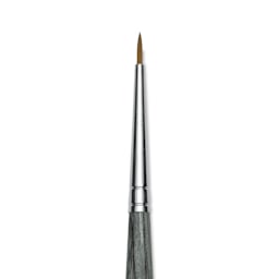 Da Vinci Colineo Synthetic Kolinsky Sable Brush - Round, Size 3/0, Short Handle (close-up)