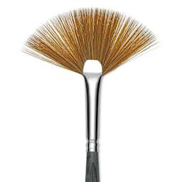 Da Vinci Colineo Synthetic Kolinsky Sable Brush - Fan, Size 3, Short Handle (close-up)