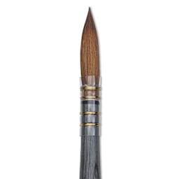 Da Vinci Colineo Synthetic Kolinsky Sable Brush - Wash Quill, Size 4, Short Handle, close-up