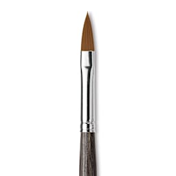 Da Vinci Colineo Synthetic Kolinsky Sable Brush - X Point Pointed Oval, Size 8, Short Handle, close-up