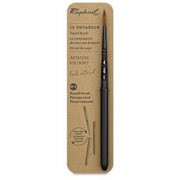 Raphaël Innovative Synthetic Kolinsky Travel Brush - Round, Size 4 (front of package)