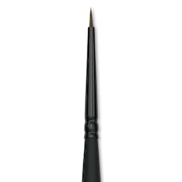 Raphaël Stradivarius Synthetic Kolinsky Sable Brush - Spotter, Size 0, Short Handle (close-up)