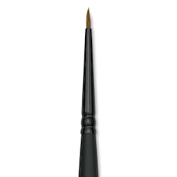 Raphaël Stradivarius Synthetic Kolinsky Sable Brush - Spotter, Size 1, Short Handle (close-up)