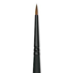 Raphaël Stradivarius Synthetic Kolinsky Sable Brush - Spotter, Size 3, Short Handle (close-up)