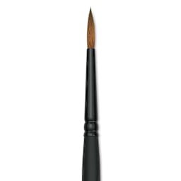 Raphaël Stradivarius Synthetic Kolinsky Sable Brush - Round, Size 2, Short Handle (close-up)