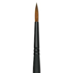 Raphaël Stradivarius Synthetic Kolinsky Sable Brush - Round, Size 4, Short Handle (close-up)