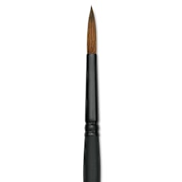 Raphaël Stradivarius Synthetic Kolinsky Sable Brush - Round, Size 6, Short Handle (close-up)