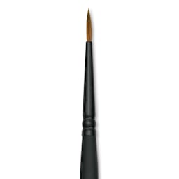 Raphaël Stradivarius Synthetic Kolinsky Sable Brush - Round, Size 2/0, Short Handle (close-up)