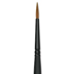 Raphaël Stradivarius Synthetic Kolinsky Sable Brush - Round Sharp, Size 1, Short Handle (close-up)