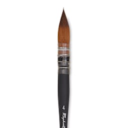 Raphaël Stradivarius Synthetic Kolinsky Sable Brush - Mop, Size 4, Short Handle, close-up