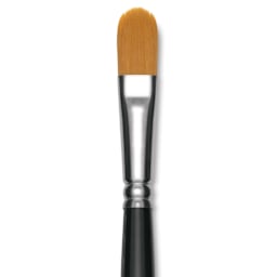Utrecht Synthetic Sablette Brush - Long Handle, Filbert, Size 14, close-up