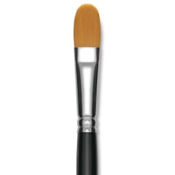Utrecht Synthetic Sablette Brush - Long Handle, Filbert, Size 16, close-up
