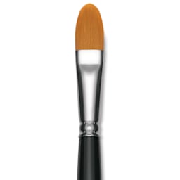 Utrecht Synthetic Sablette Brush - Long Handle, Filbert, Size 18, close-up