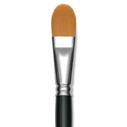Utrecht Synthetic Sablette Brush - Long Handle, Filbert, Size 22, close-up