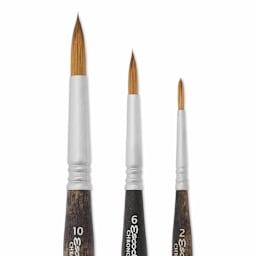 Escoda Chronos Synthetic Blend Travel Brushes - Set of 3, close up