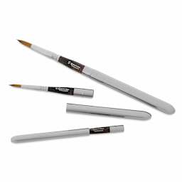 Escoda Chronos Synthetic Blend Travel Brushes - Set of 3, full length, separated, and travel-safe.