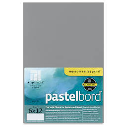 Ampersand Pastelbord Panel - 6" x 12", 1/8" Profile, Gray