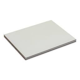 Ampersand Pastelbord Panel - 6" x 8", 1/8" Profile, White, Pkg of 3 stacked side view