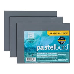 Ampersand Pastelboard Panel - 6" x 8", 1/8" Profile, Gray, Pkg of 3