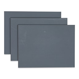 Ampersand Pastelboard Panel - 6" x 8", 1/8" Profile, Gray, Pkg of 3 out of package