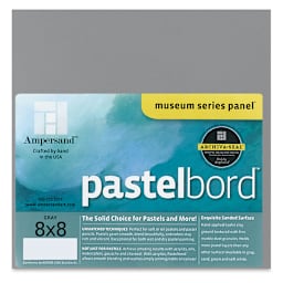 Ampersand Pastelbord Panel - 8" x 8", 1/8" Profile, Gray