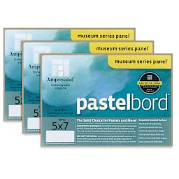 Ampersand Pastelbord Panel Pack - 5" x 7",  1/8" Profile, Sand, Pkg of 3