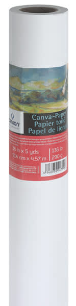 Canson Foundation Canva-Paper Rolls - 5 Yd Roll shown upright with label
