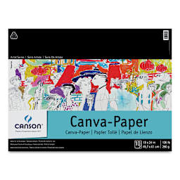 Canson Foundation Canva-Paper Pad, 18" x 24", White, 10 sheets