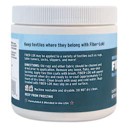 Alumilite Fiber-Lok Non-Skid Textile Backing Paste side of container showing directions