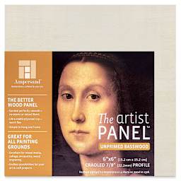 Ampersand Value Series Artist Wood Panel - 6" x 6", 7/8" Cradle