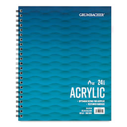 Grumbacher Acrylic In & Out Pad - 9" x 12", 24 sheets, 140 lb front of pad