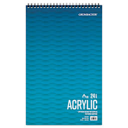 Grumbacher Acrylic In & Out Pad - 12" x 18", 24 sheets, 140 lb front of pad
