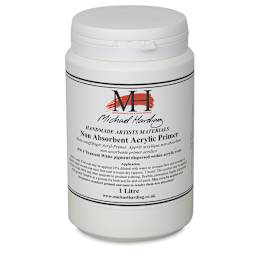 Michael Harding Non-Absorbent Acrylic Primer - White, 1 Liter, Jar