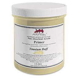 Michael Harding Non-Absorbent Acrylic Primer - Titanium Buff, 1 Liter, Jar