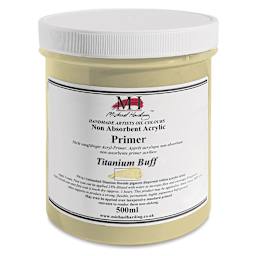 Michael Harding Non-Absorbent Acrylic Primer - Titanium Buff, 500 ml, Jar