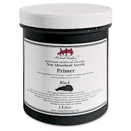 Michael Harding Non-Absorbent Acrylic Primer - Black, 1 Liter, Jar