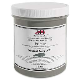 Michael Harding Non-Absorbent Acrylic Primer - Neutral Grey N7, 1 Liter, Jar