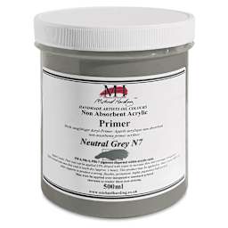 Michael Harding Non-Absorbent Acrylic Primer - Neutral Grey N7, 500 ml, Jar