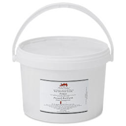 Michael Harding Non-Absorbent Acrylic Primer - Pozzuoli Red Earth (Semi-Transparent), 2.5 Liter, Bucket - handle raised