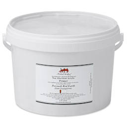 Michael Harding Non-Absorbent Acrylic Primer - Pozzuoli Red Earth (Semi-Transparent), 2.5 Liter, Bucket - front