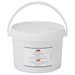 Michael Harding Non-Absorbent Acrylic Primer - Burnt Sienna (Transparent), 2.5 Liter, Bucket - handle raised