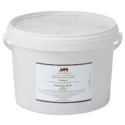 Michael Harding Non-Absorbent Acrylic Primer - Titanium Buff, 2.5 Liter, Bucket - front