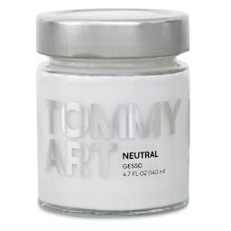 Tommy Art Gessoes - Front of 140 ml Jar of Neutral Gesso