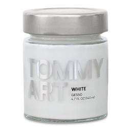 Tommy Art Gessoes - Front of 140 ml Jar of White Gesso
