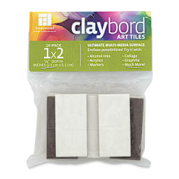 Ampersand Claybord Art Tiles - 1" W x 2" L x 1/8" D, Package of 16 (In packaging)