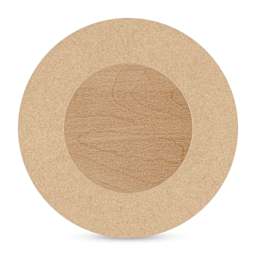American Easel Cradled Round Birch Painting Panel - 6" Dia. x 7/8" D (Back)
