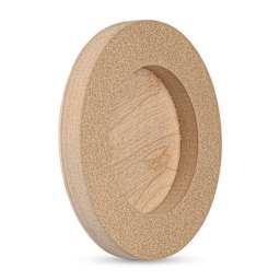 American Easel Cradled Round Birch Painting Panel - 8" Dia. x 7/8" D (Back, Angled view)